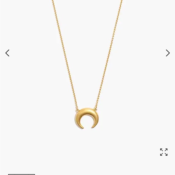 Madewell chunky crescent moon gold tone necklace - Picture 3 of 5